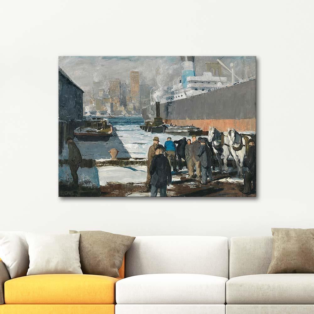 Men of the Docks by George Wesley Bellows as Art Print