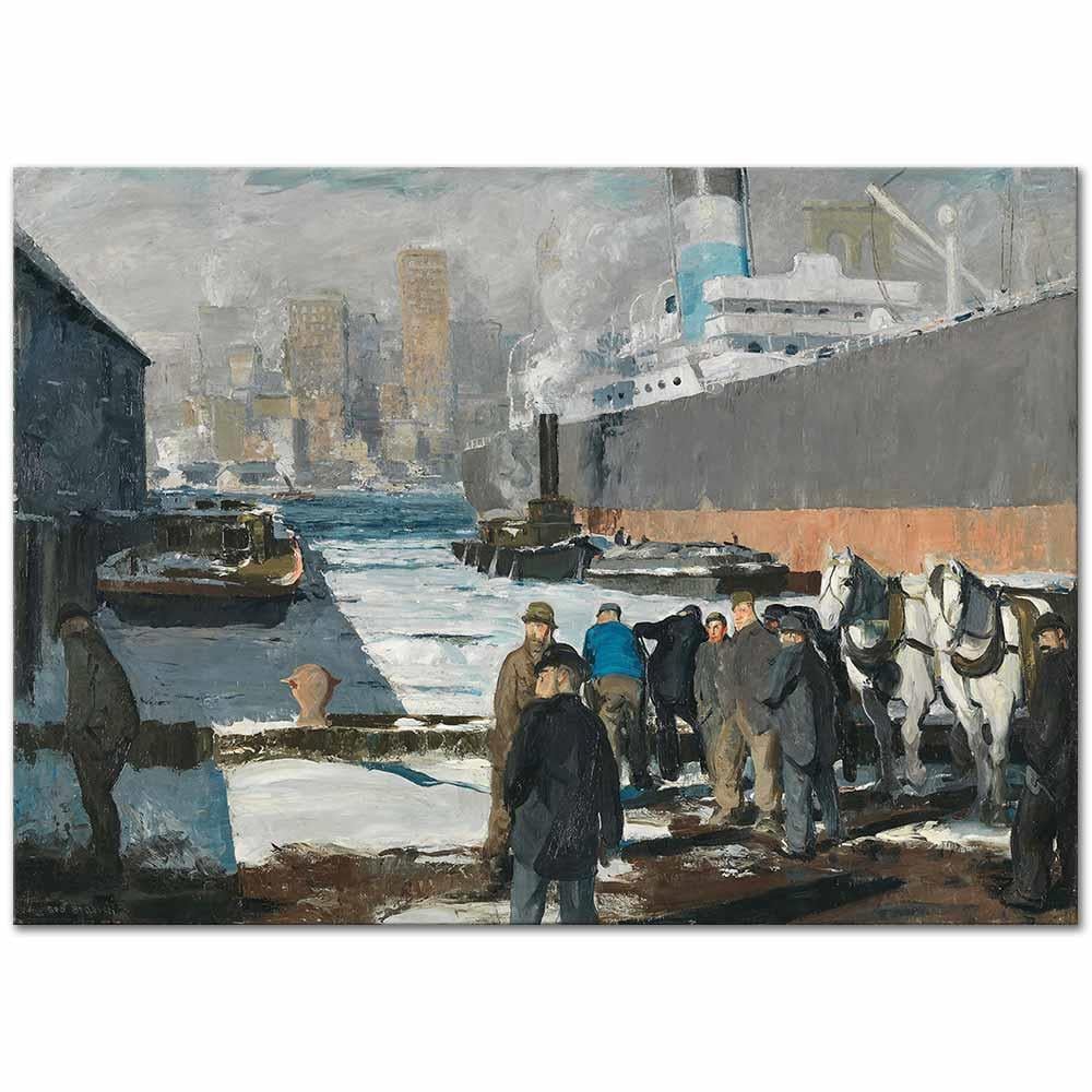 Men of the Docks by George Wesley Bellows as Art Print