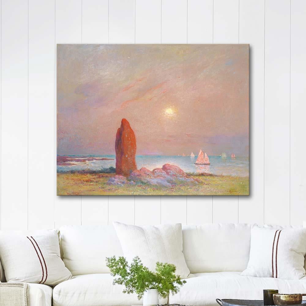 Ferdinand du Puigaudeau Menhir Kanvas Tablo