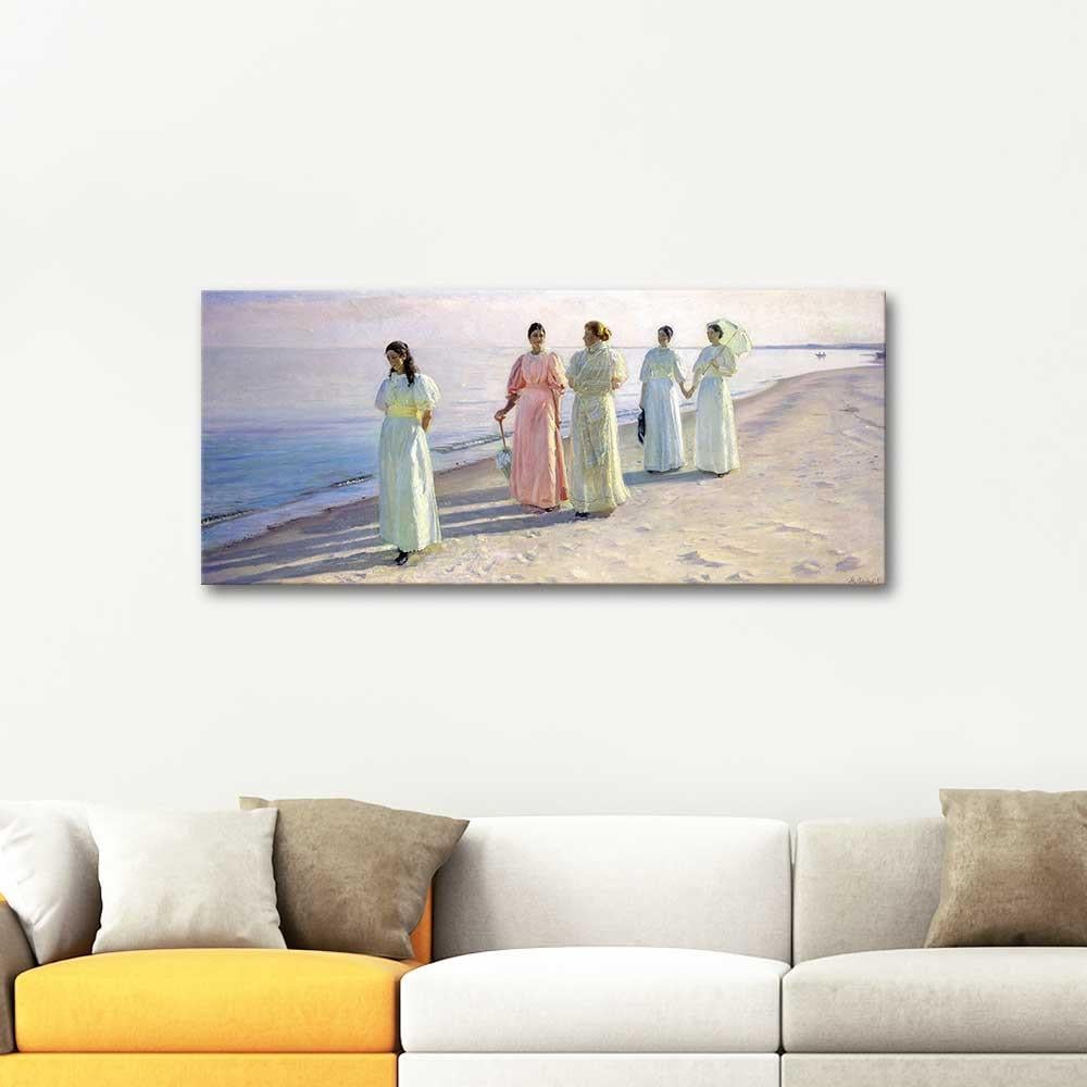 Michael Peter Ancher A Stroll on the Beach Art Print