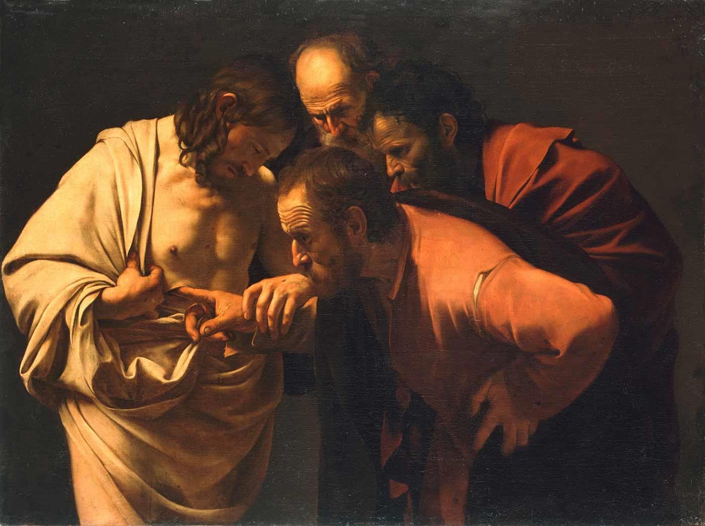 Incredulity of Saint Thomas by Michelangelo Caravaggio