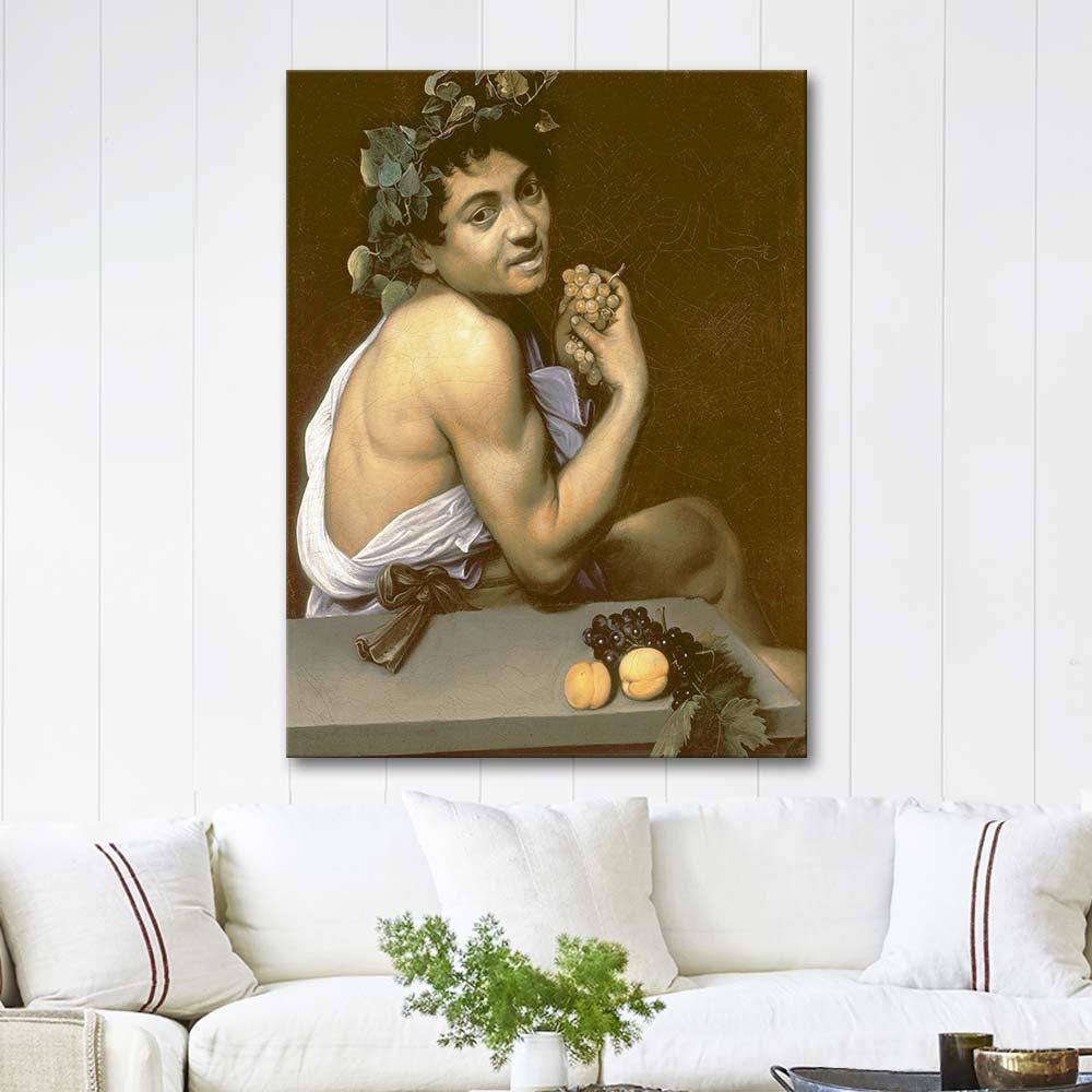 Michelangelo Caravaggio Hasta Genç Bacchus Kanvas Tablo