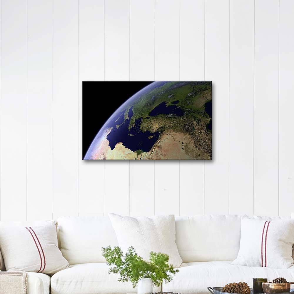 Uydudan Türkiye Kanvas Tablo