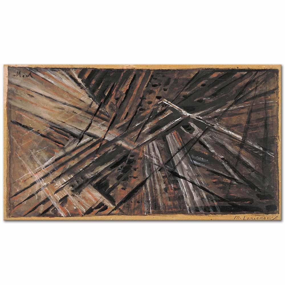 Mikhail Larionov Rayonist Kompozisyon No 09 Kanvas Tablo