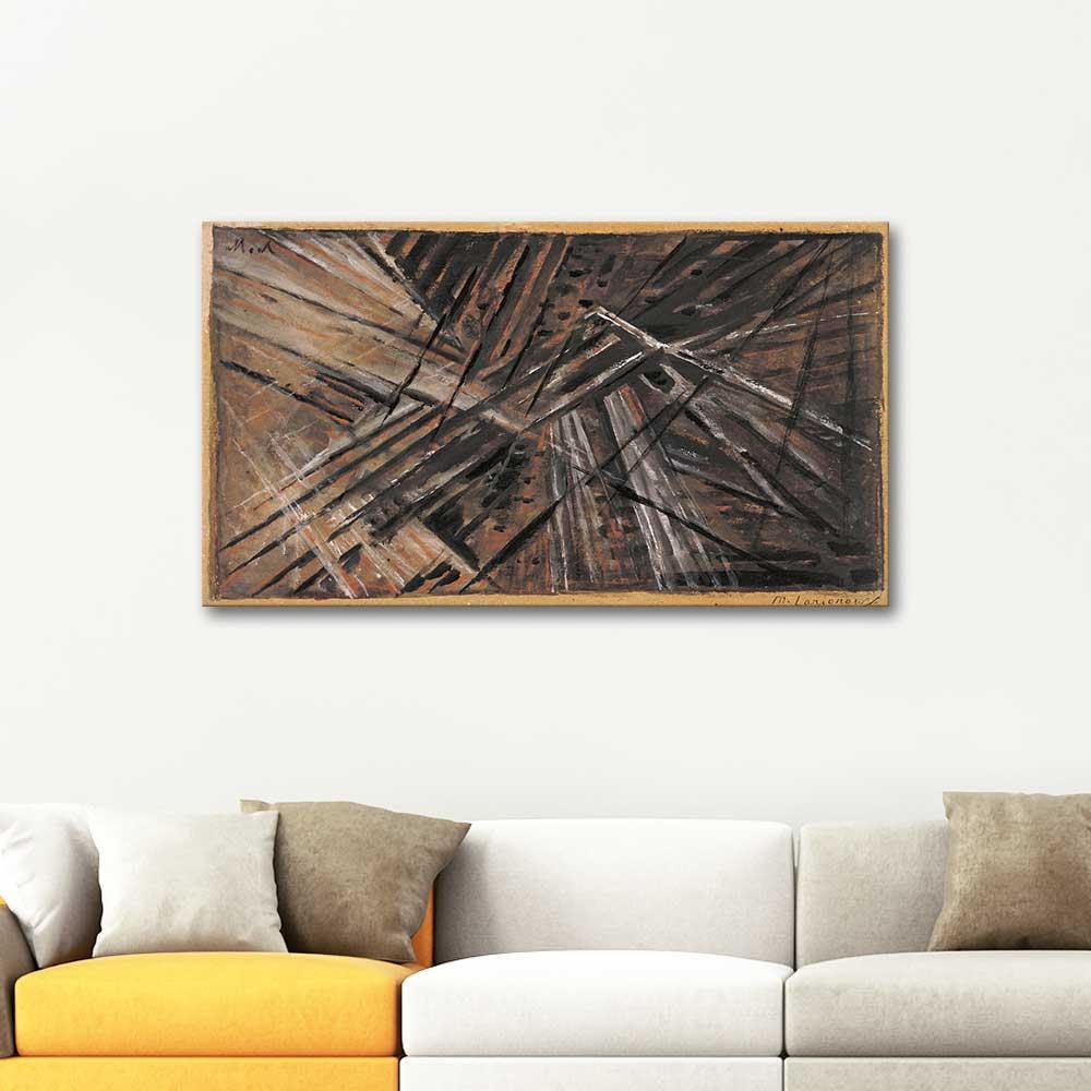 Mikhail Larionov Rayonist Kompozisyon No 09 Kanvas Tablo