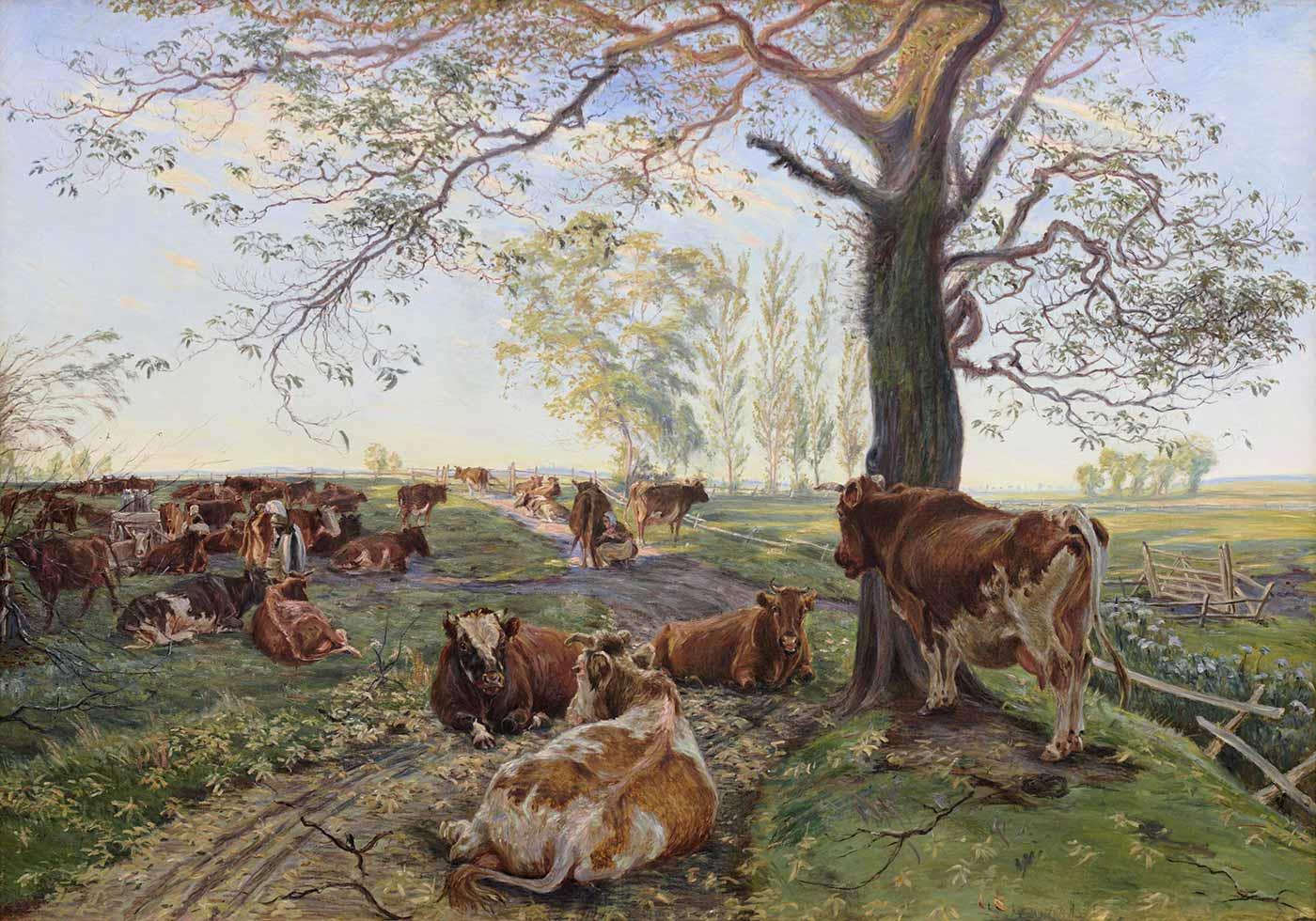 Milking Place at Dyrehavegård by Theodor Philipsen