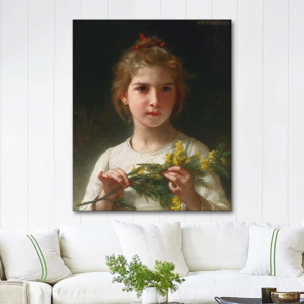 William Adolphe Bouguereau Mimoza Kanvas Tablo