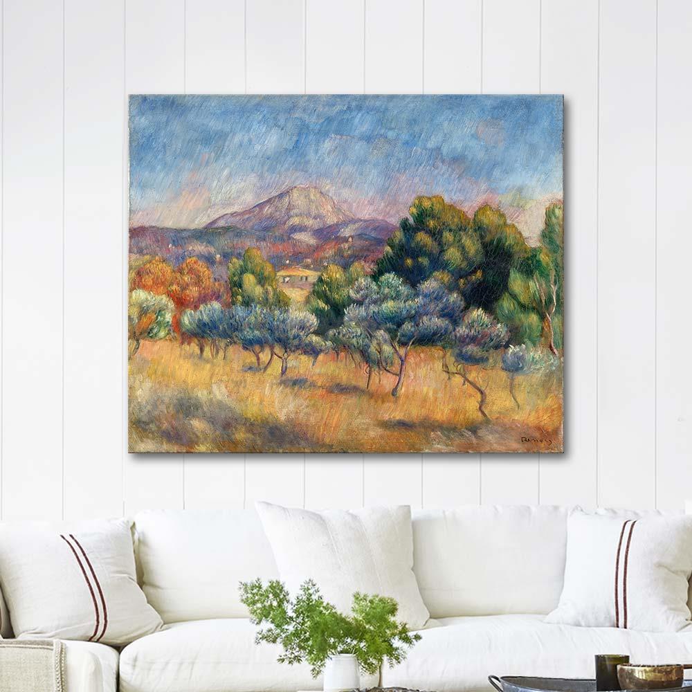 Mont Sainte-Victoire by Pierre Auguste Renoir as Art Print