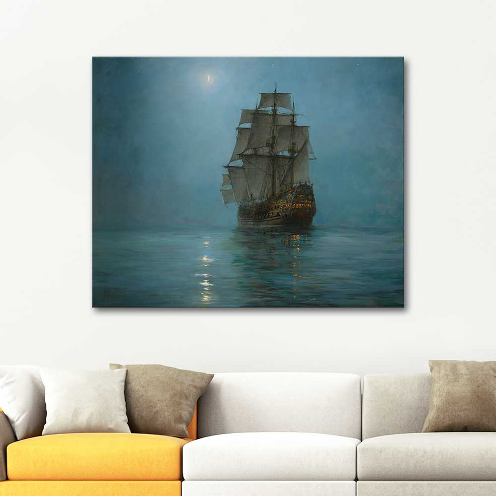 Montague Dawson The Crescent Moon Art Print