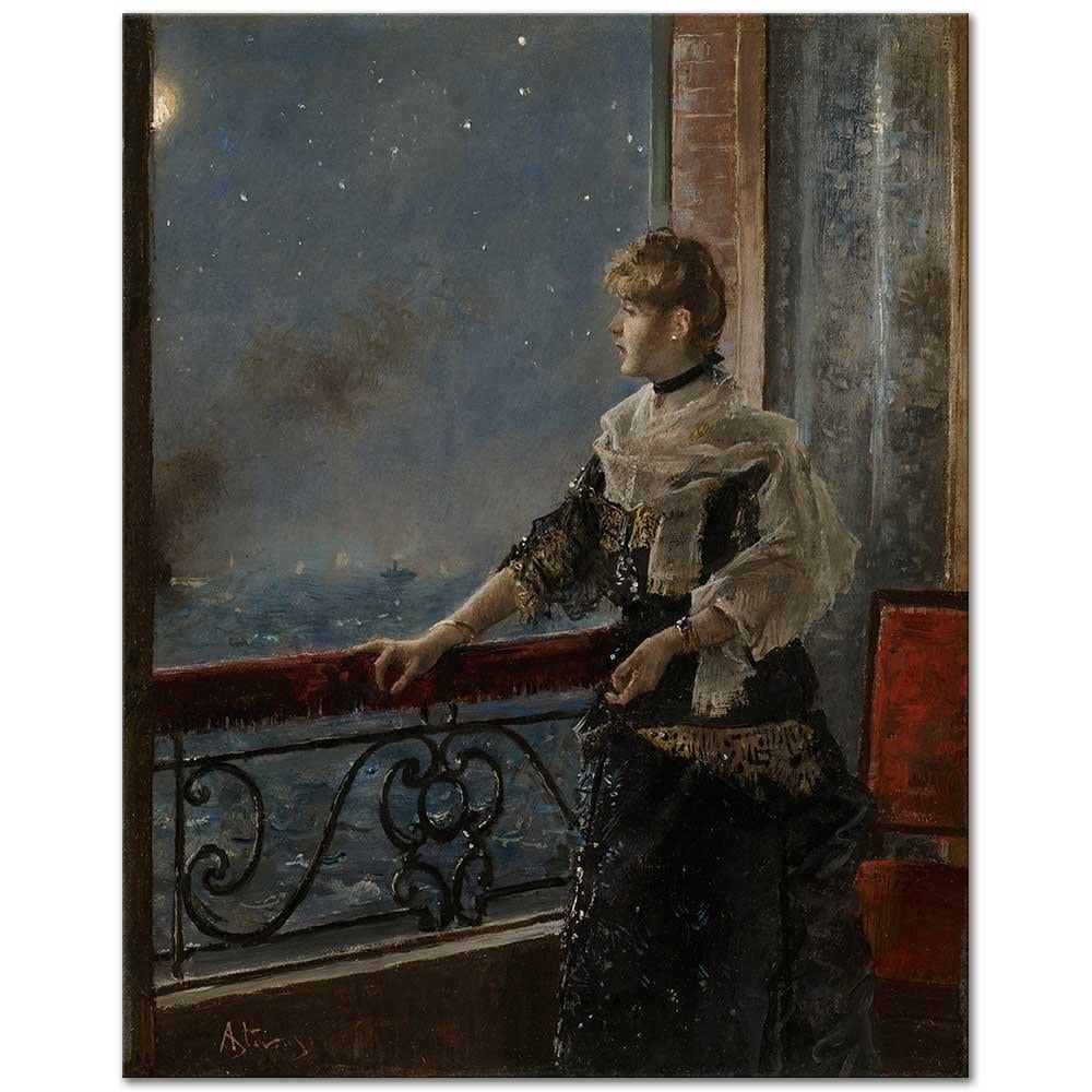 Moonlight (Au clair de la lune) by Alfred Stevens