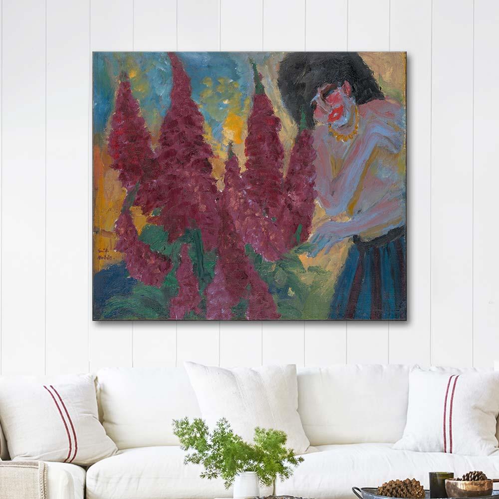 Morning in the Flower Garden by Emil Nolde as Art Print