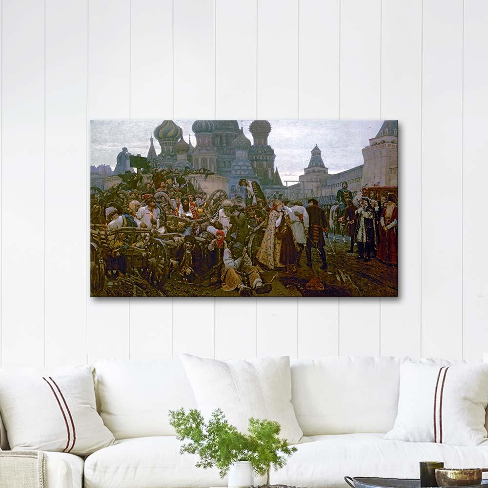 Morning of the Execution of the Streltsy by Vasily Surikov as Art Print