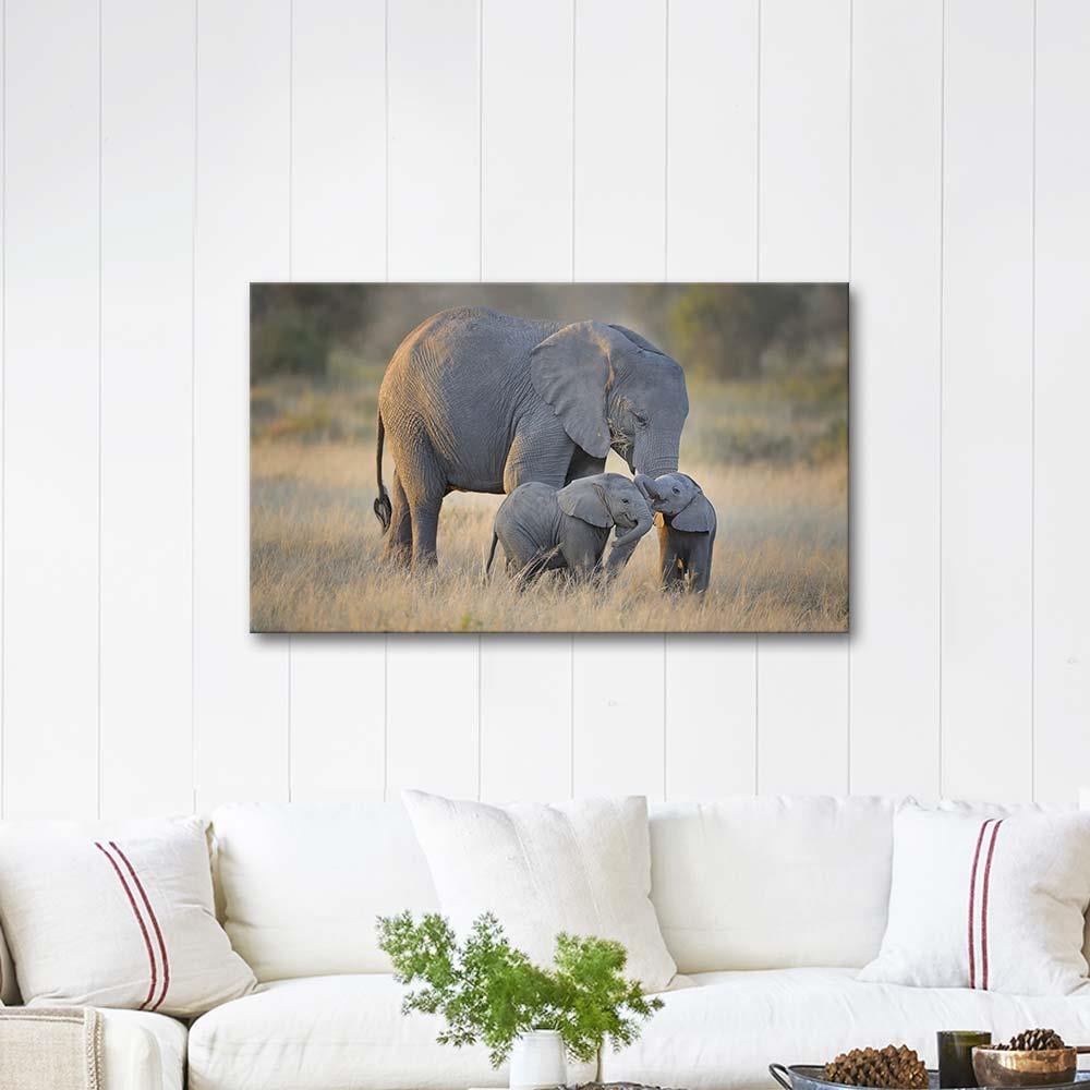 Mother And Adorable Babies as Art Print