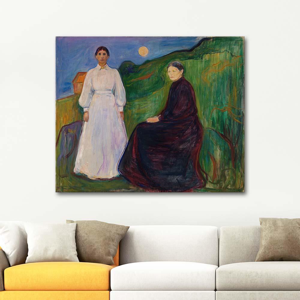 Edvard Munch Anne ve Kızı Kanvas Tablo