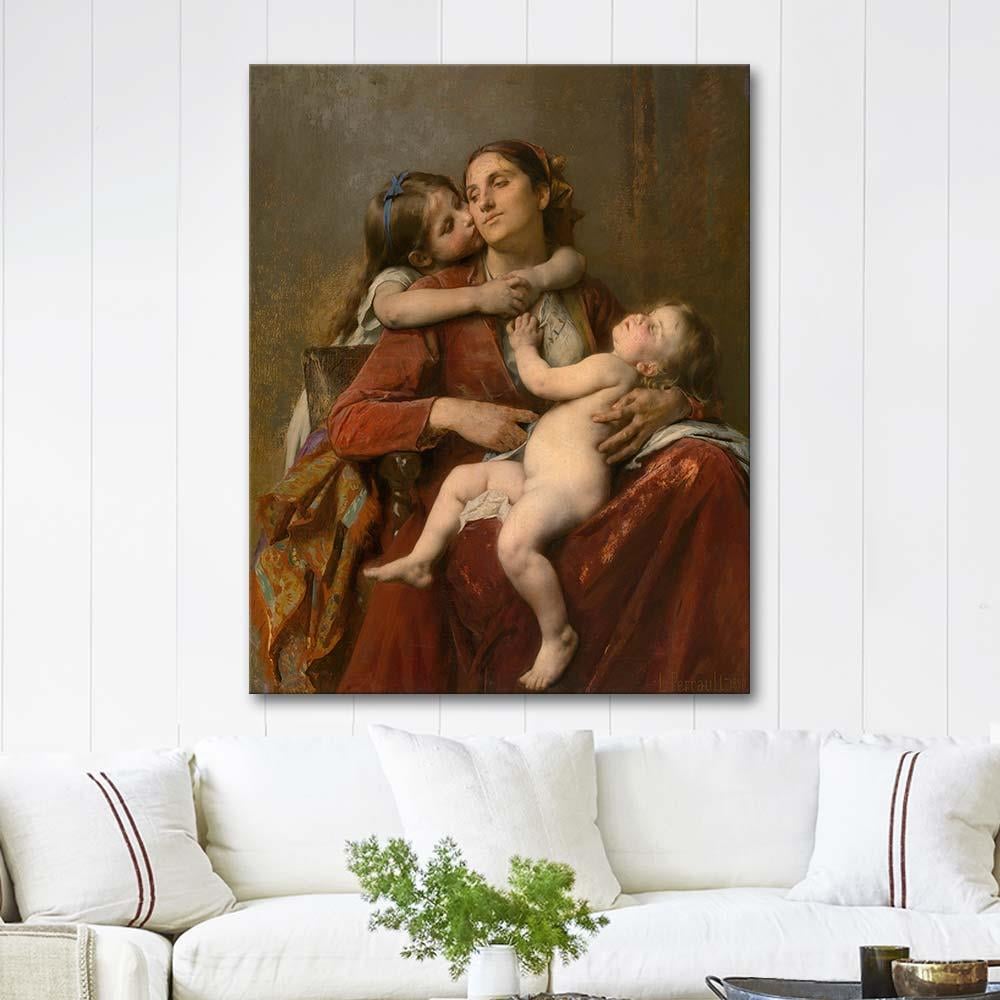 Léon Bazille Perrault Anne Mutluluğu Kanvas Tablo