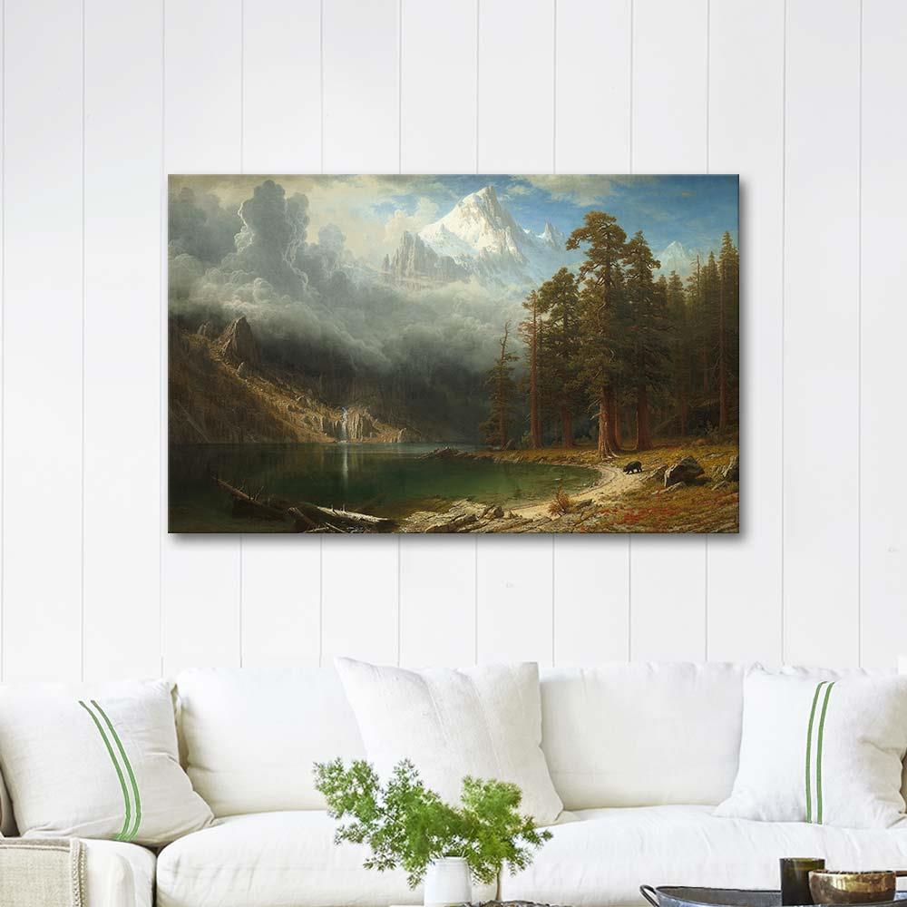 Albert Bierstadt Corcoran Dağı Kanvas Tablo