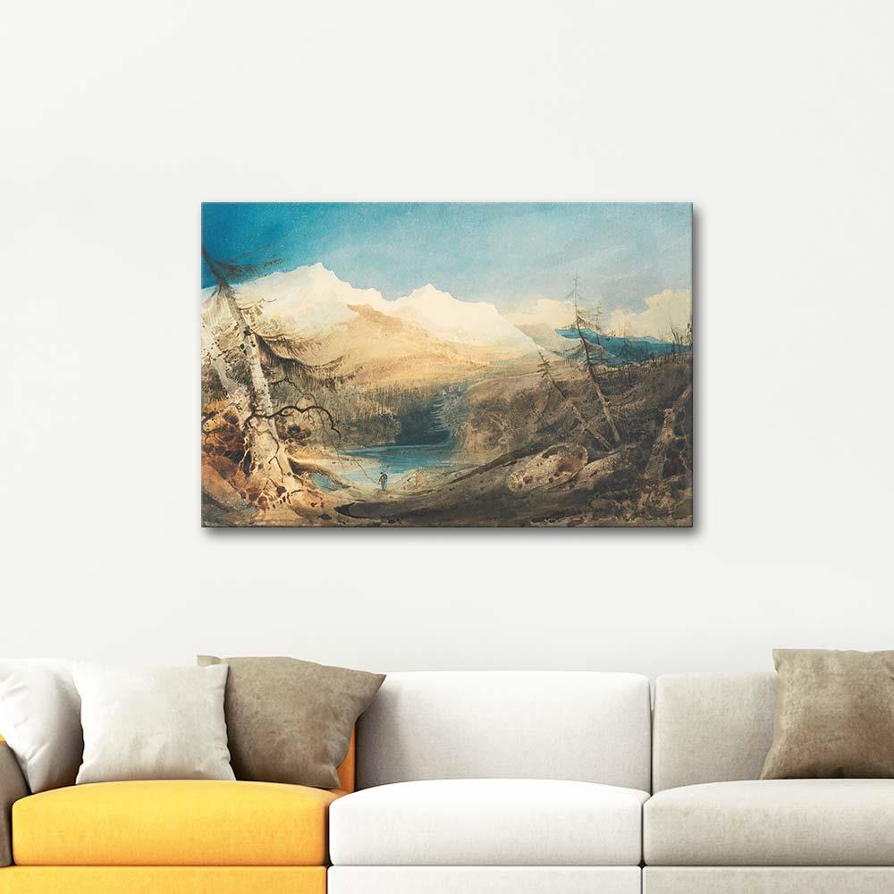 John Sell Cotman Dağ Peyzajı Kanvas Tablo