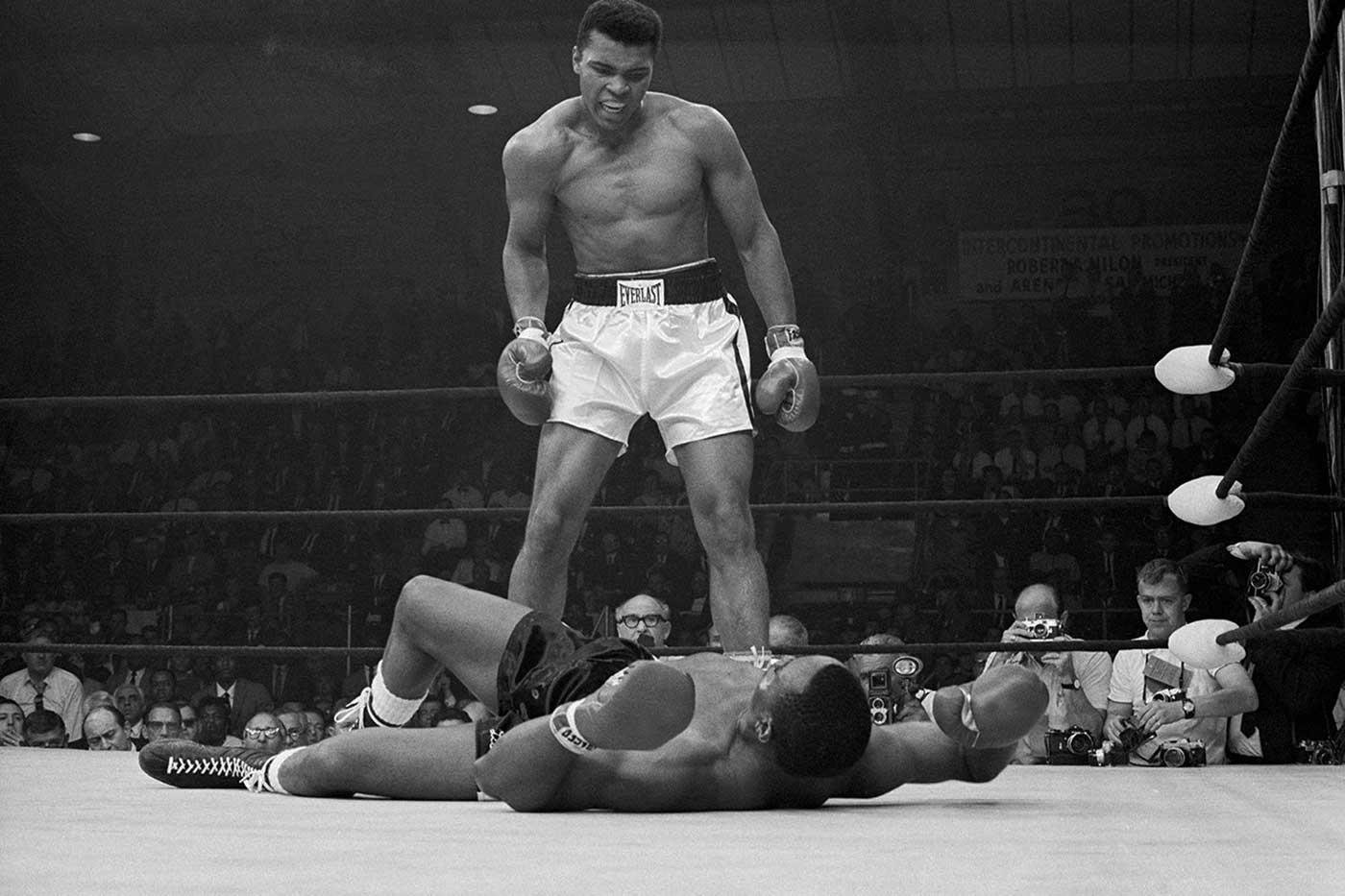Muhammed Ali Joe Frazier Nakavt Sahnesi Kanvas Tablo