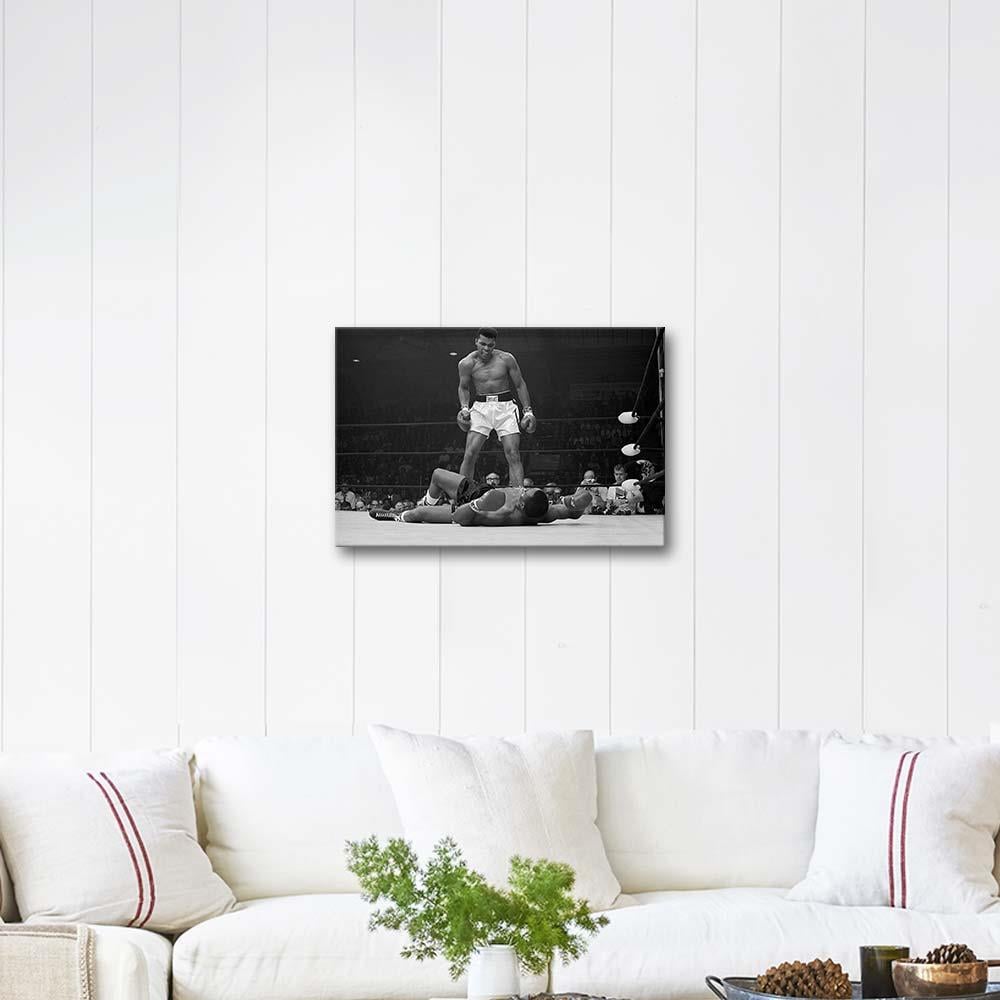 Muhammed Ali Joe Frazier Nakavt Sahnesi Kanvas Tablo