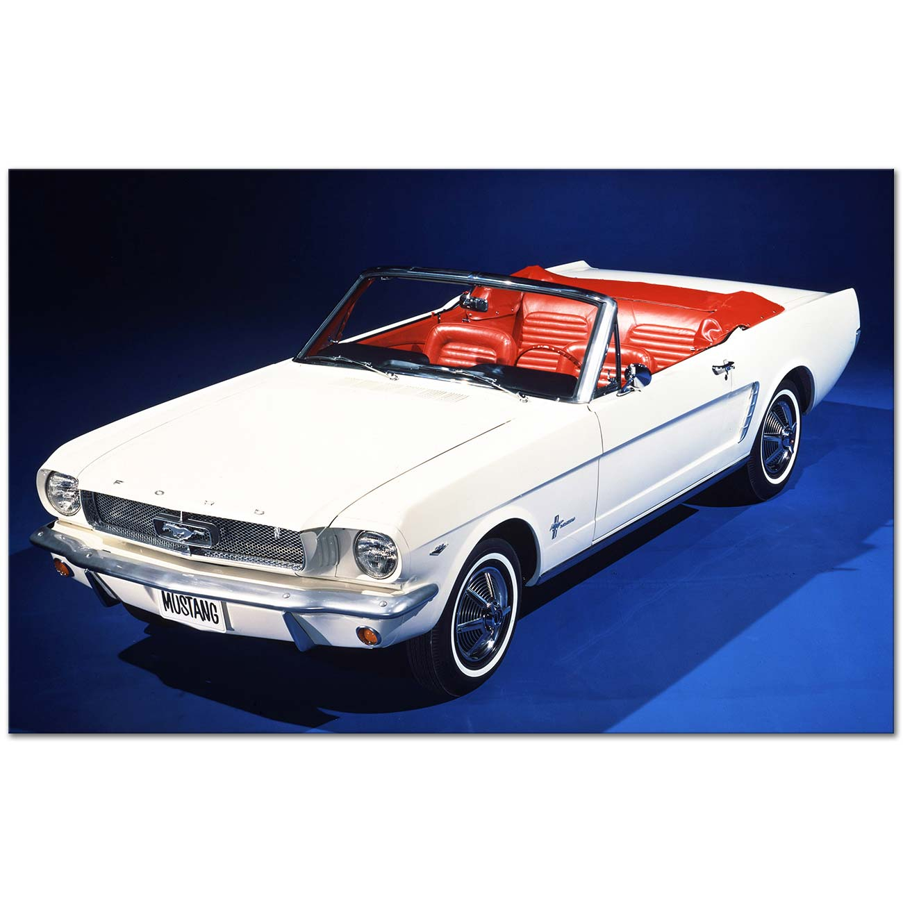 Mustang 1964 White Art Print