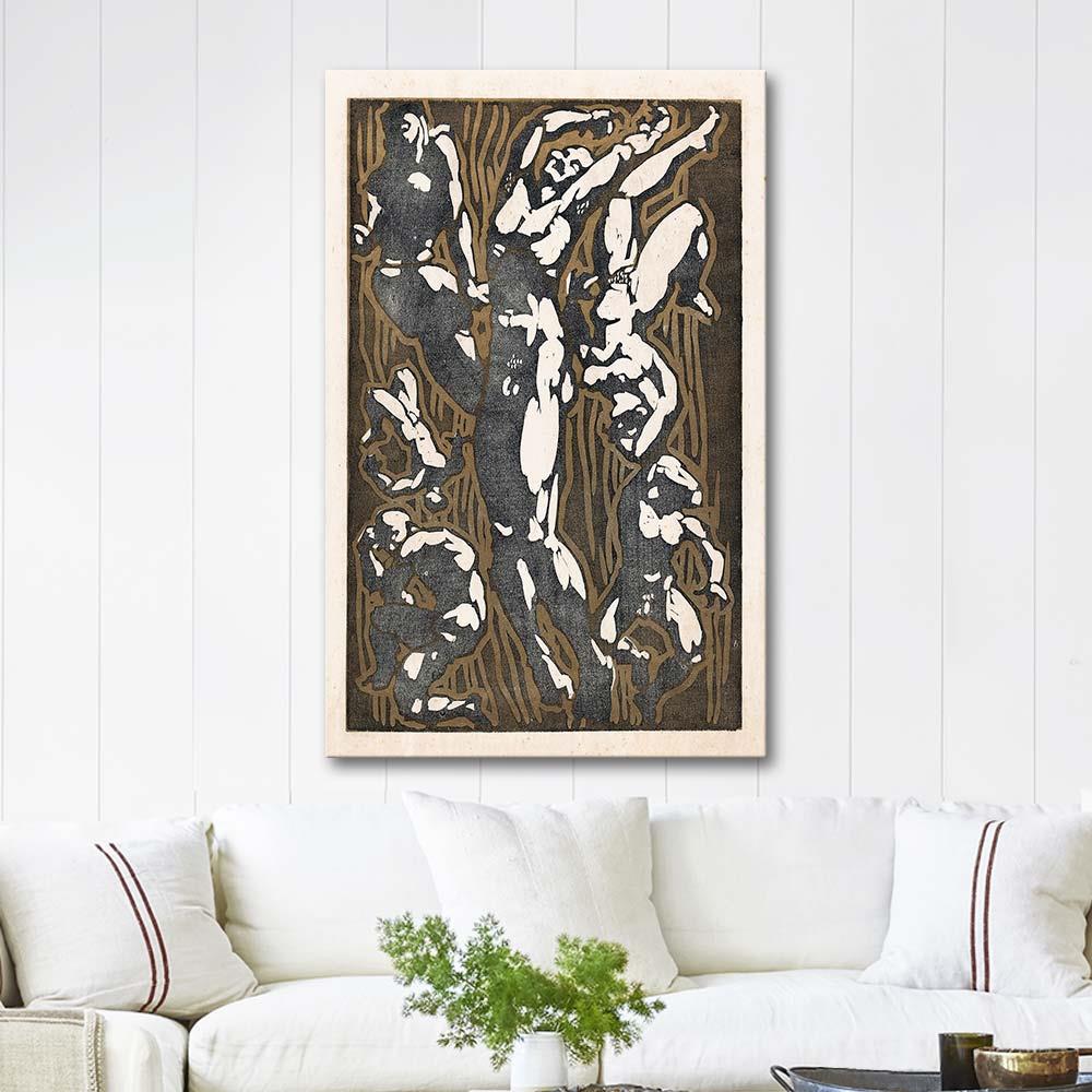 Naakte Figuren in Verschillende Houdingen by Reijer Stolk as Art Print