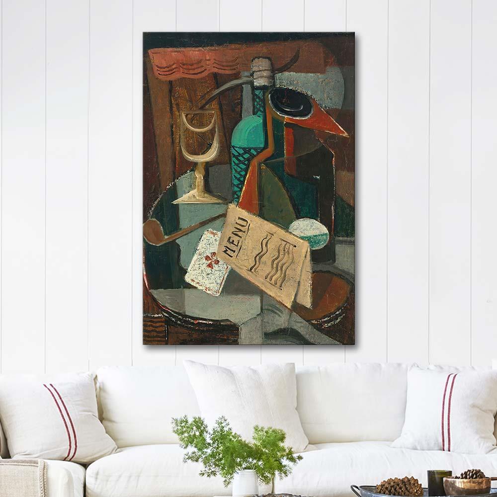 Nature Morte Au Menu Et Au Siphon by Louis Marcoussis as Art Print