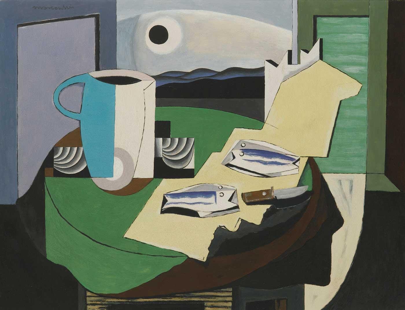 Nature Morte Aux Poissons Or Hyères II by Louis Marcoussis as Art Print