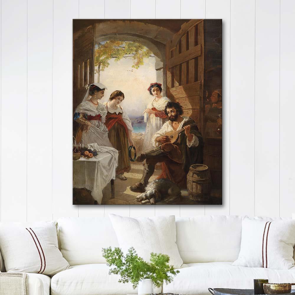 Anton Romako Neapolitan Hediye Kanvas Tablo