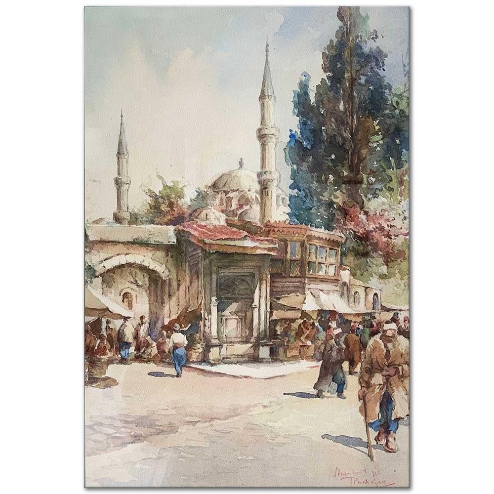 J. Pavlikievich Ayasofya Civarı Kanvas Tablo