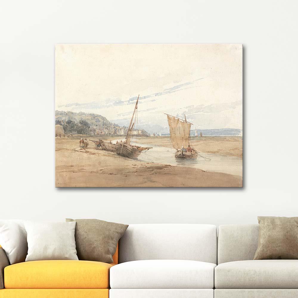 Near Honfleur by Richard Parkes Bonington as Art Print