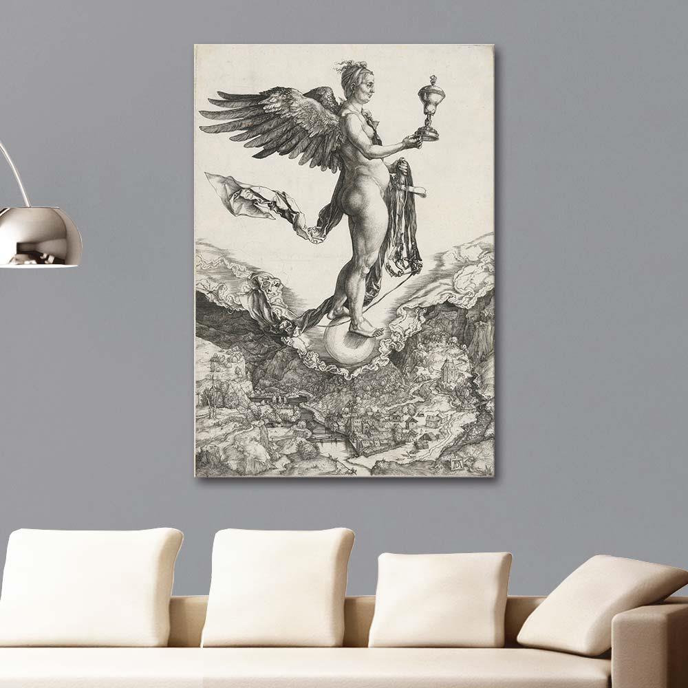 Albrecht Dürer Nemesis Büyük Şans Kanvas Tablo