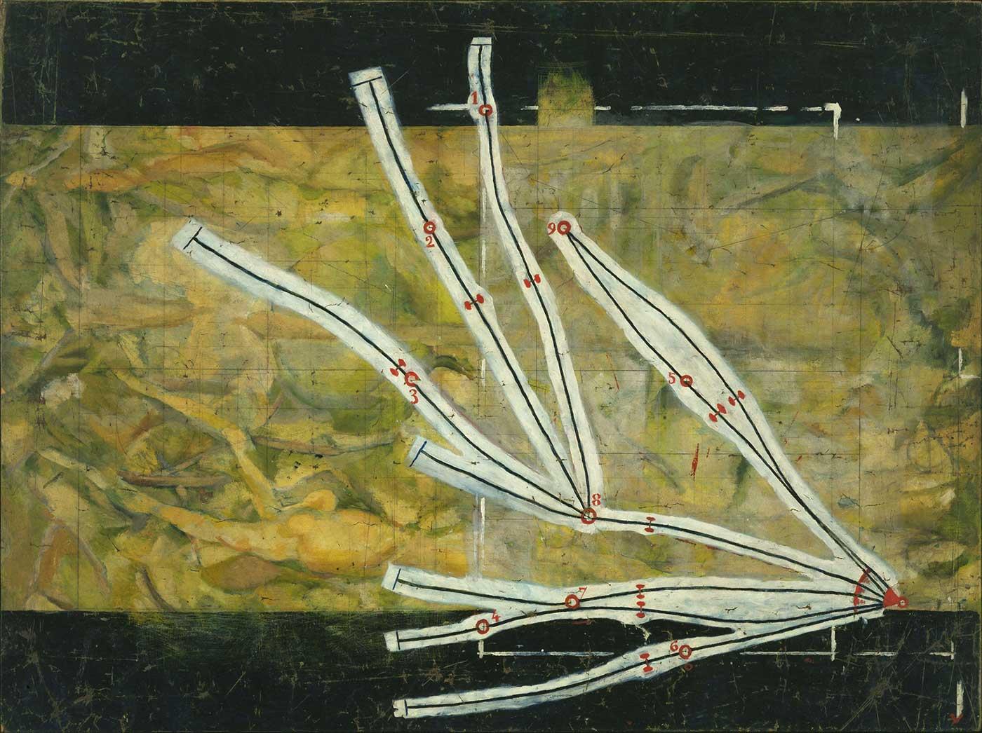 Network of Stoppages by Marcel Duchamp