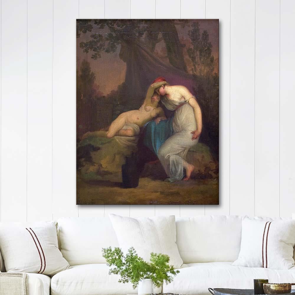 Nicolai Abildgaard The Greek Poet Sappho and the Girl from Mytilene Art Print
