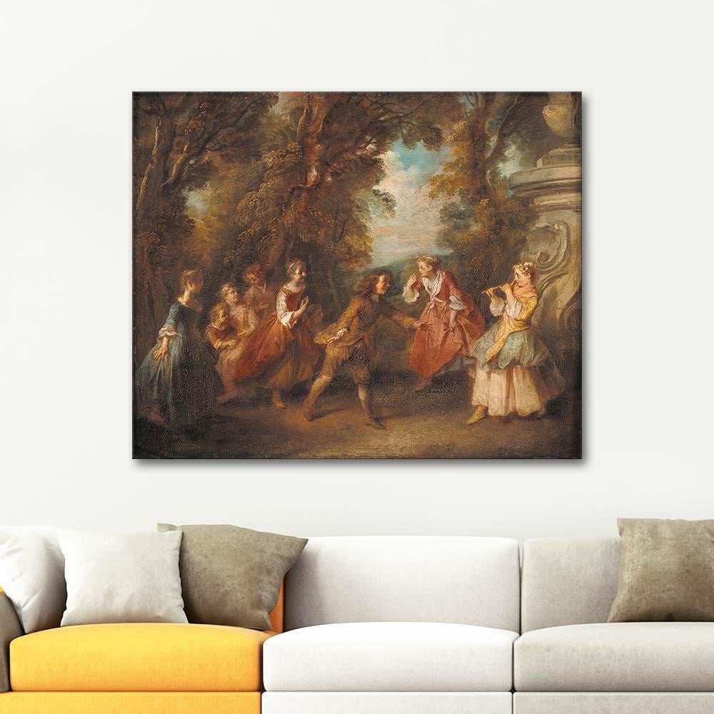 Nicolas Lancret Children At Play In The Open Art Print