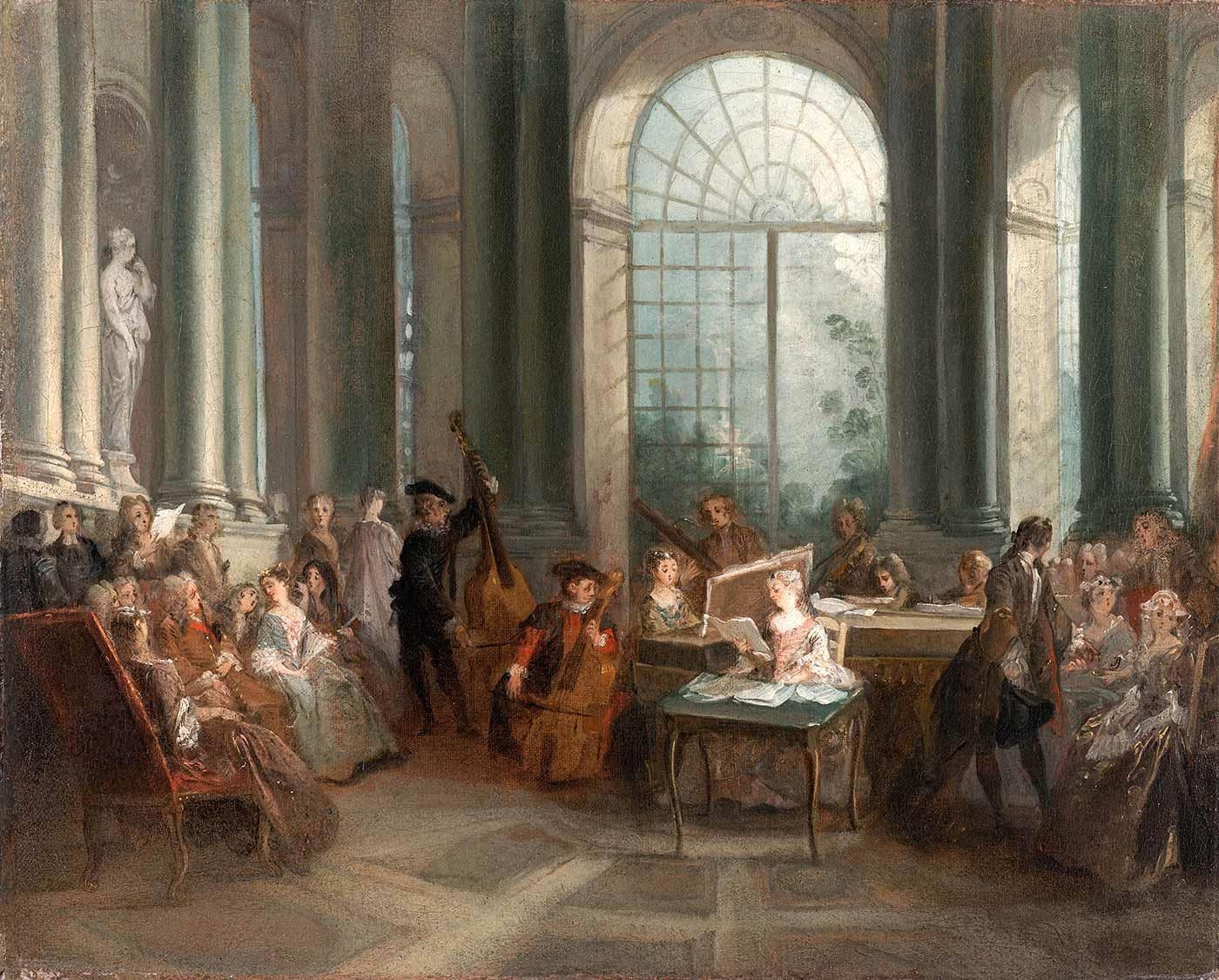 Nicolas Lancret Konser Kanvas Tablo