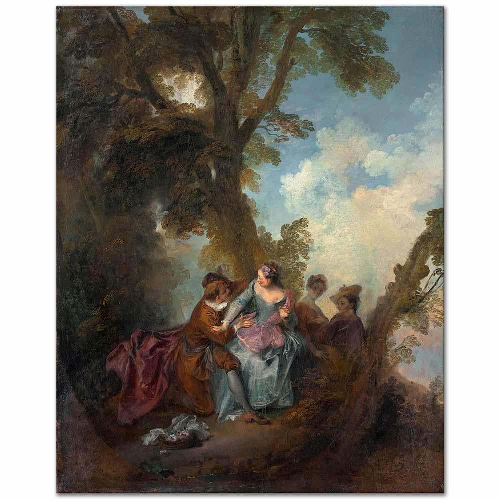 Nicolas Lancret Aşk İlanı Kanvas Tablo