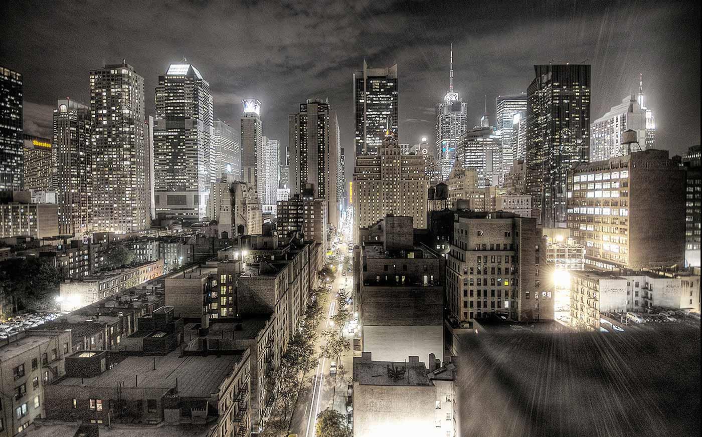 Night Lights New York Art Print