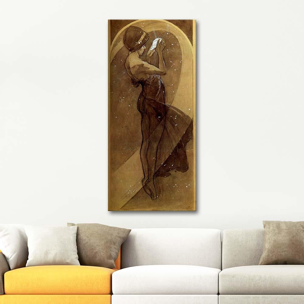 Alphonse Mucha Kuzey Yıldızı 01 Kanvas Tablo