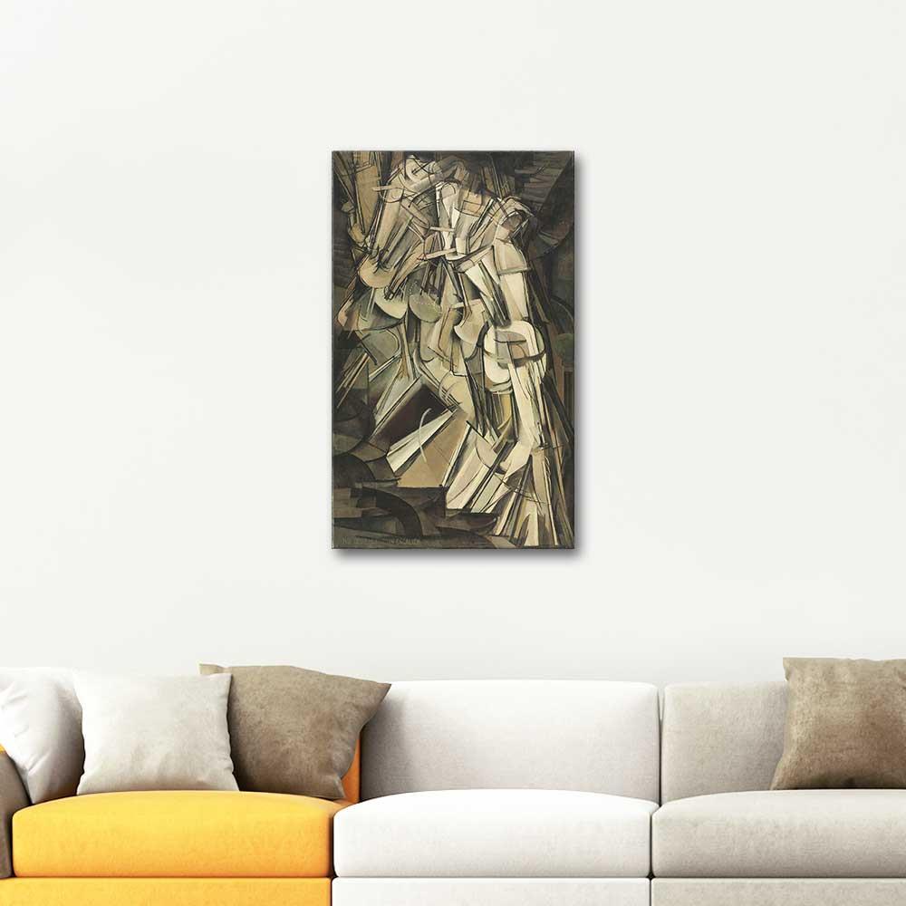Nude Descending a Staircase by Marcel Duchamp as Art Print