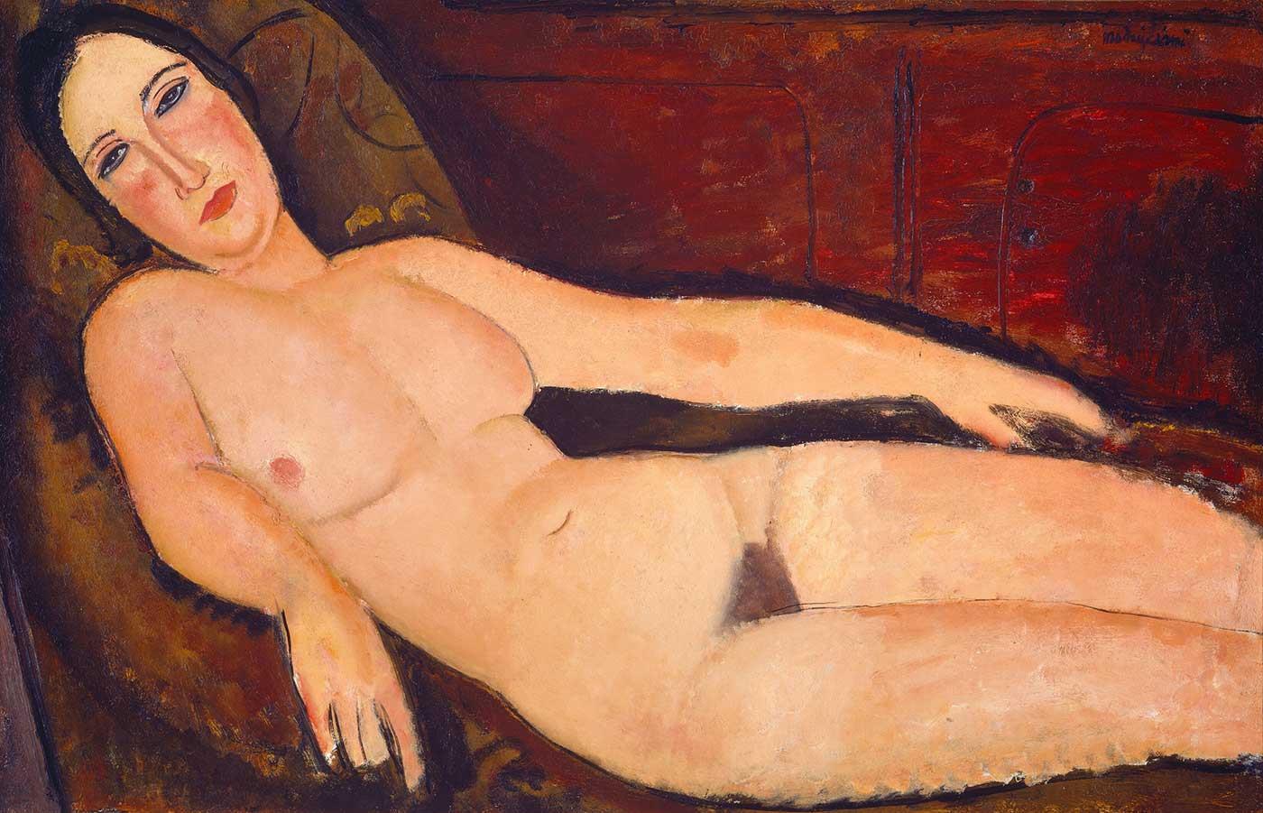 Nude on a Divan by Amedeo Modigliani as Art Print
