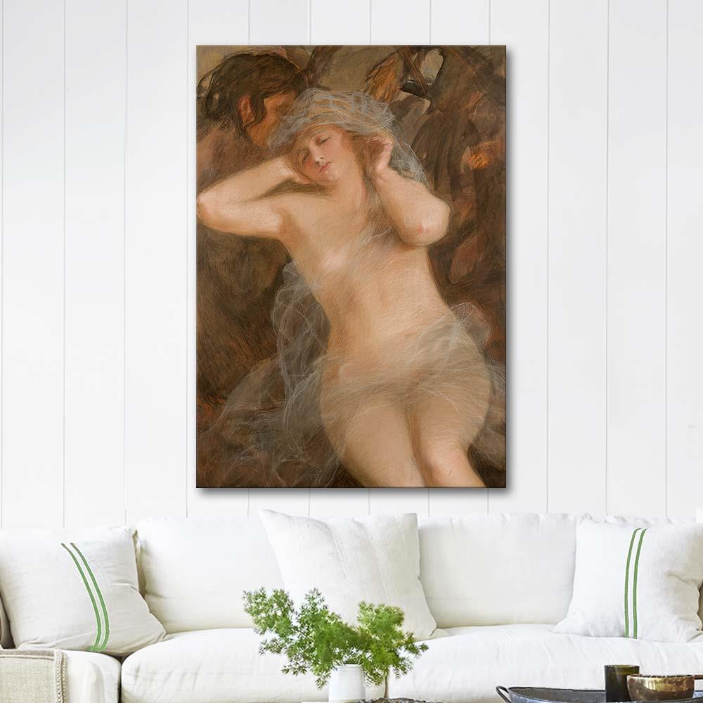 Nymph and Satyr by Teodor Axentowicz as Art Print