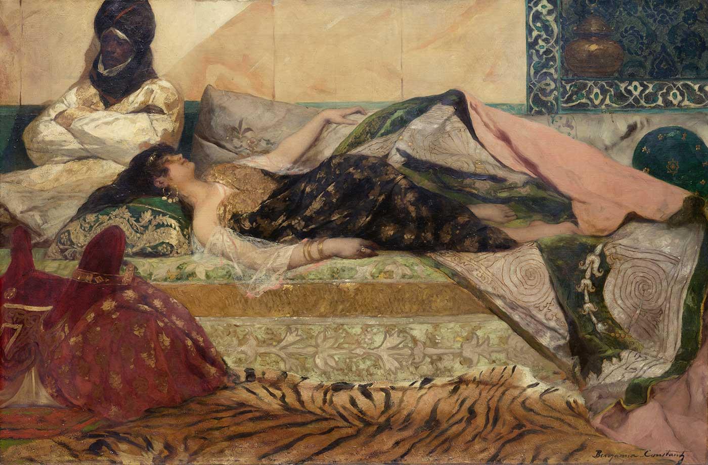 Odalisque by Jean Joseph Benjamin Constant as Art Print