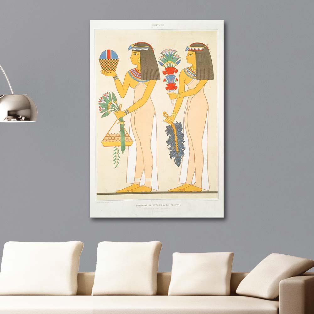 Emile Prisse d'Avennes Çiçek ve Meyve Sunumu Kanvas Tablo