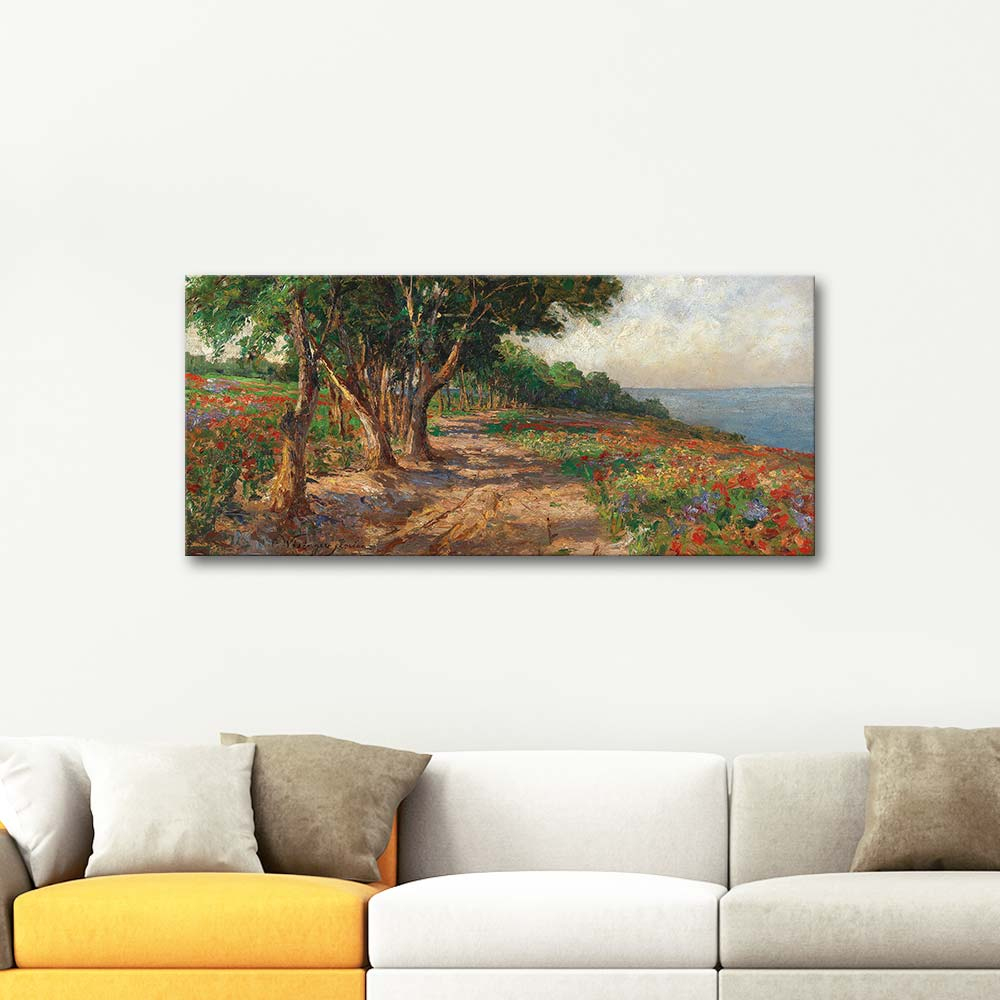 Olga Wisinger-Florian Elm Lined Promenade In Euxinograd Art Print