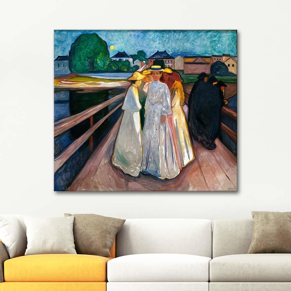 On The Bridge by Edvard Munch as Art Print