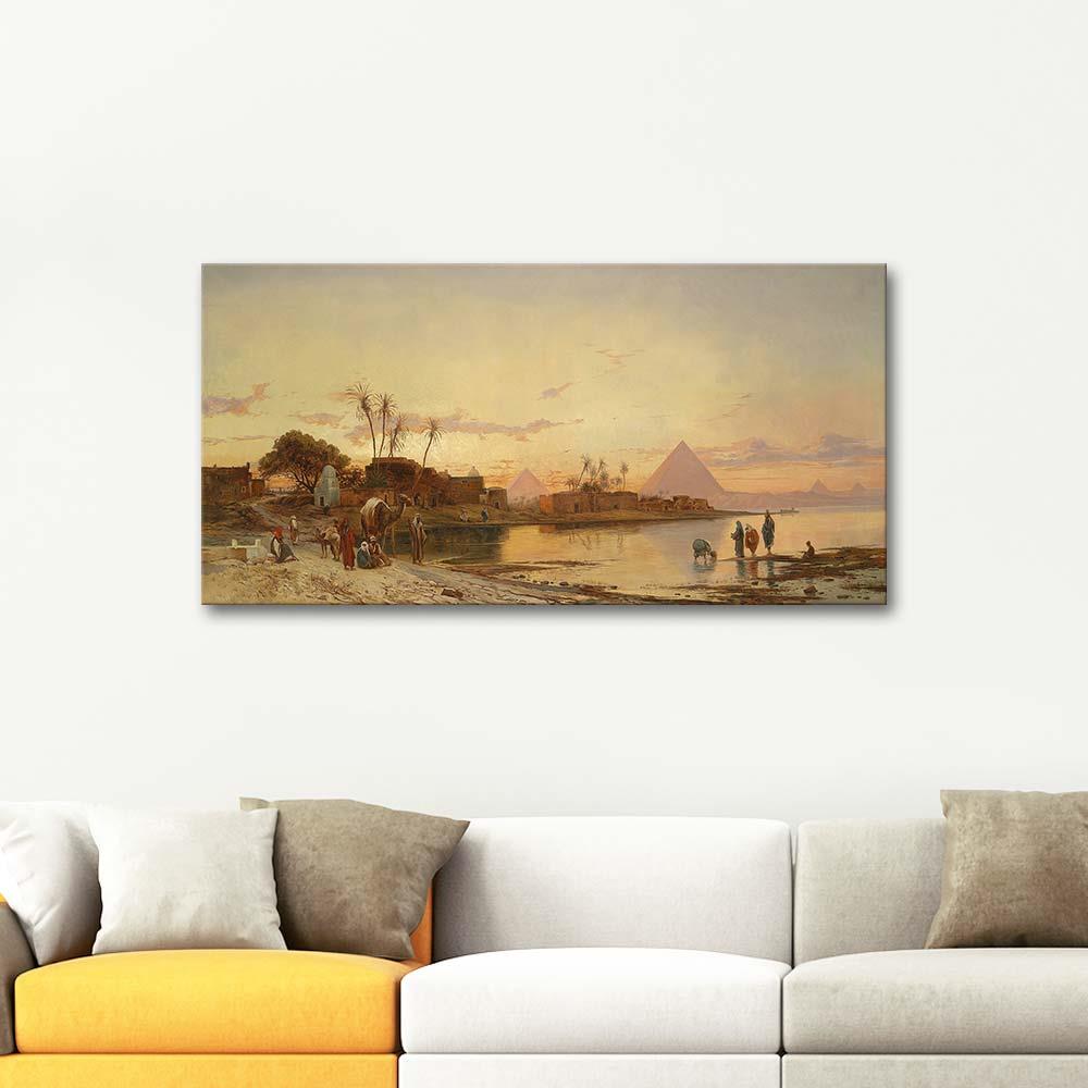 On the Nile by Hermann David Salomon Corrodi as Art Print