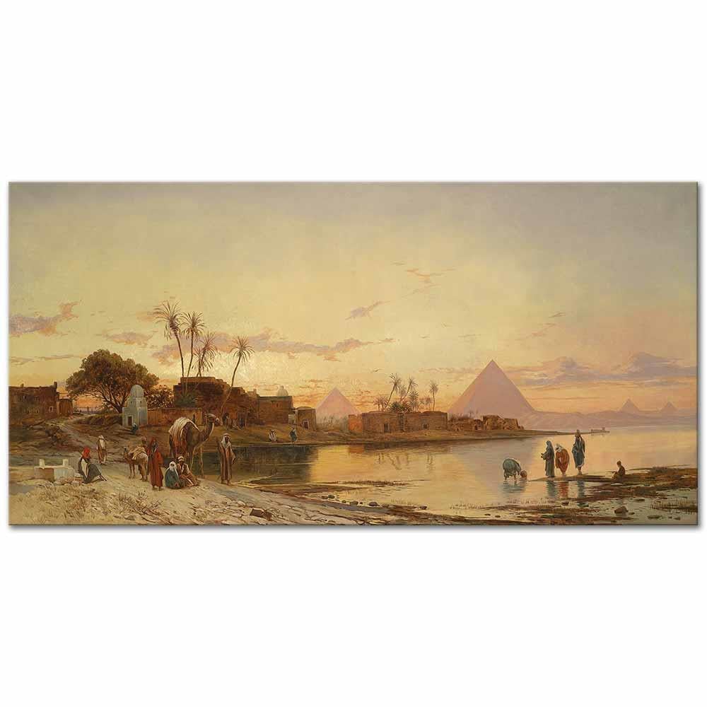 On the Nile by Hermann David Salomon Corrodi as Art Print