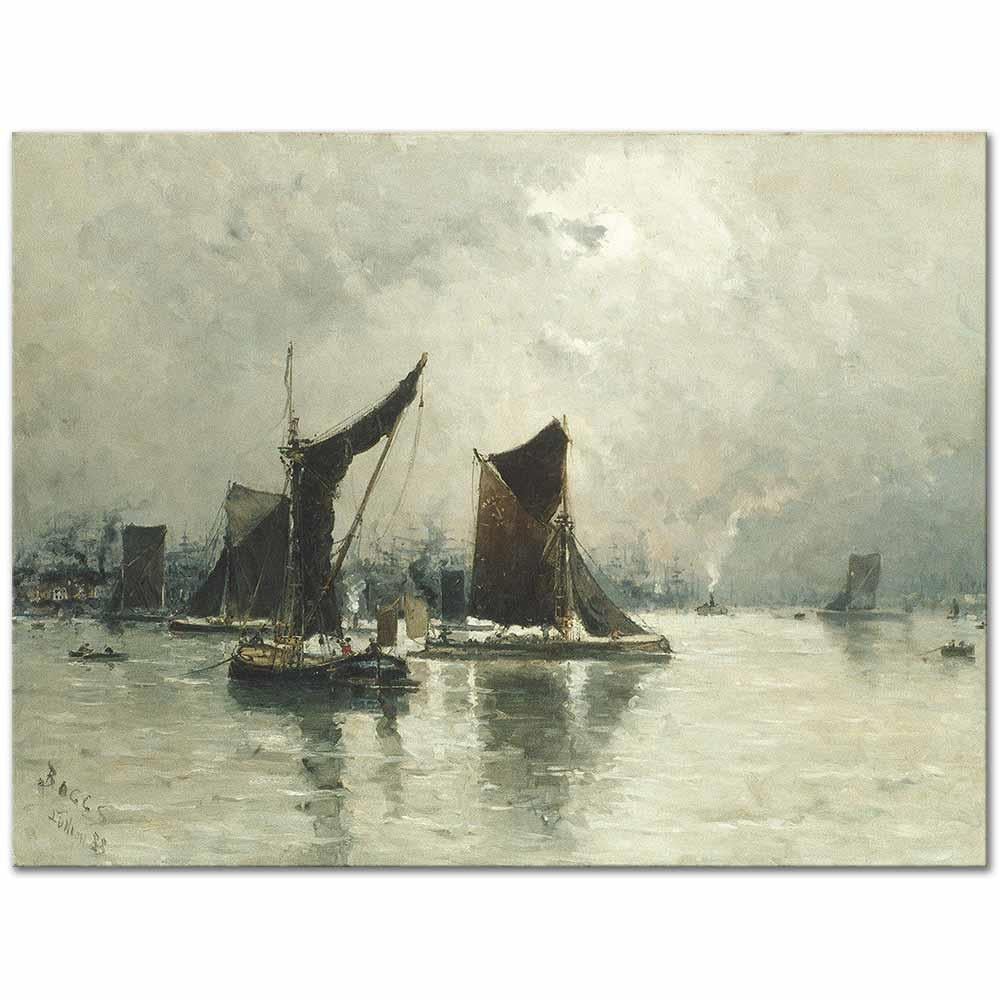 Frank Myers Boggs Thames Nehri Kanvas Tablo