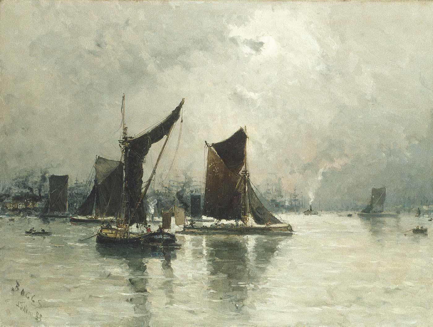 Frank Myers Boggs Thames Nehri Kanvas Tablo