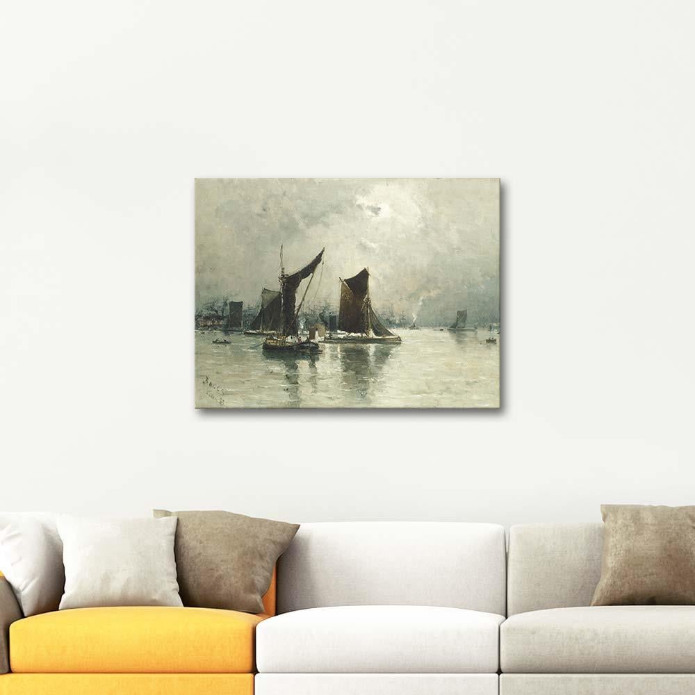 Frank Myers Boggs Thames Nehri Kanvas Tablo